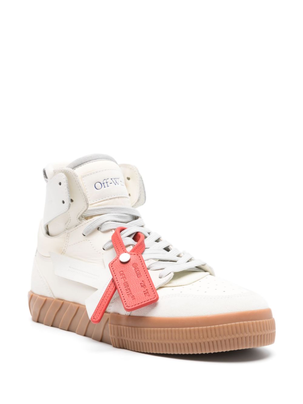 Off-White Floating Arrow leather sneakers - Beige