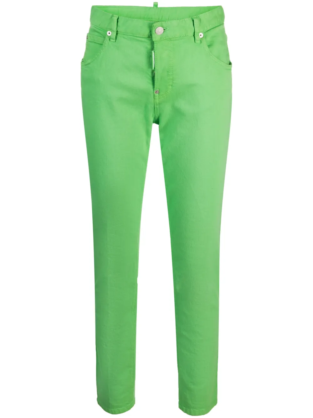 Dsquared2 Bull Tapered Cropped Jeans In Green