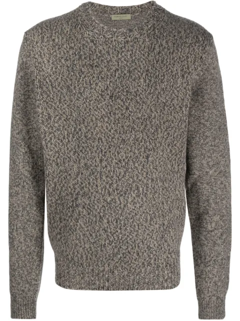 Corneliani mélange-knit crew-neck jumper