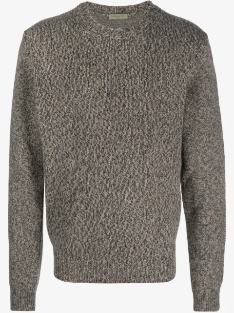 Corneliani mélange-knit crew-neck jumper