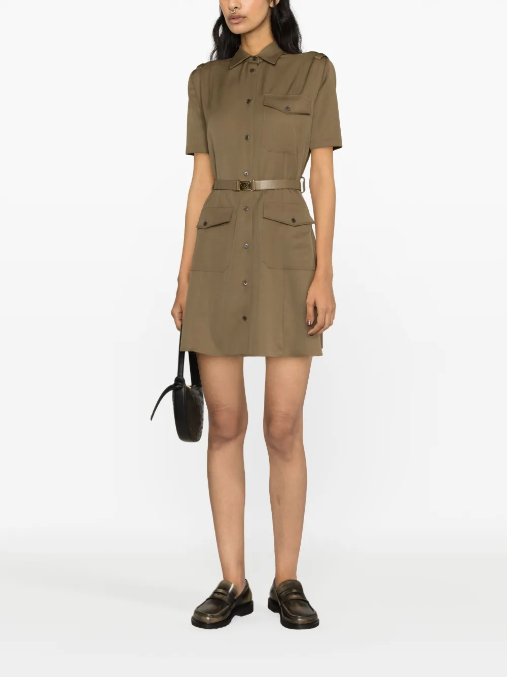 Prada Blousejurk met ceintuur - Groen