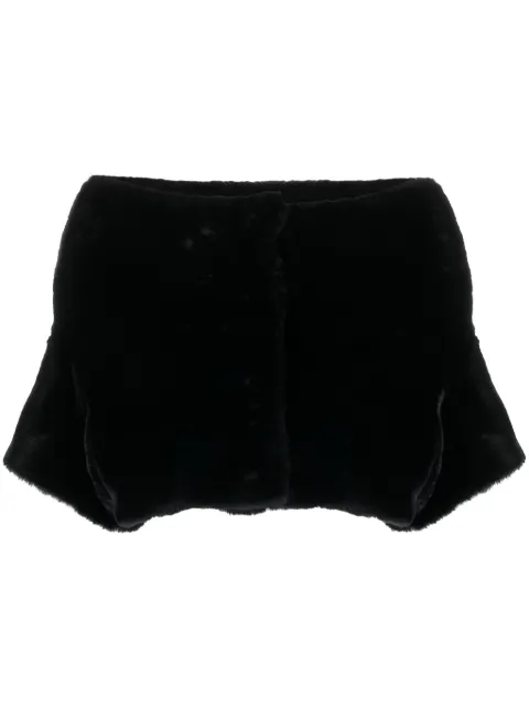 Herno faux-fur cropped cape