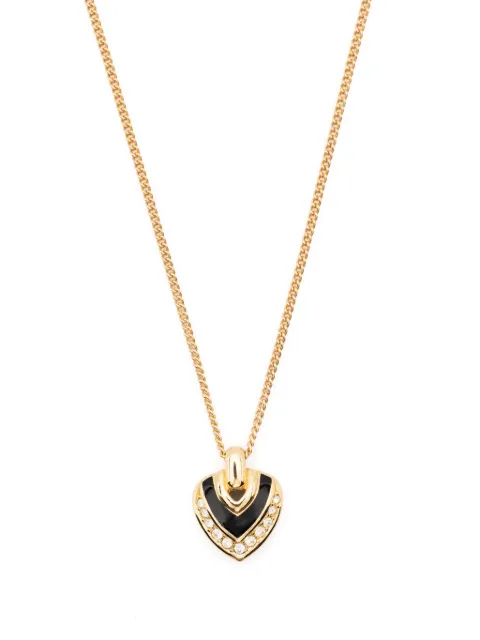 Christian Dior Pre-Owned 1990s heart pendant necklace