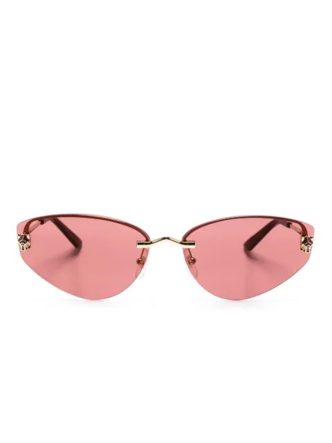 Cartier Eyewear Tiger Head-plaque geometric-frame sunglasses