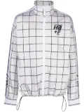 Haider Ackermann logo-print checked jacket - Neutrals