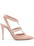 Valentino Garavani Rockstud 100mm ankle-strap pumps - Neutrals