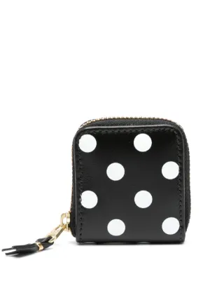 COMME des GARCONS DOTS PRINTED LINEウォレット Comme Des Garçons Wallet Polka Dots Printed 財布 | ブラック