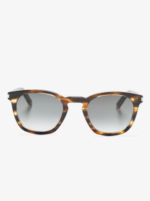 Saint Laurent Eyewear round-frame tortoiseshell-effect sunglasses