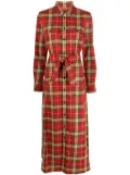 Polo Ralph Lauren plaid-pattern cotton midi dress - Red