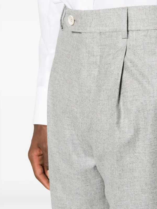 BRUNELLO CUCINELLI モニルティテルレスアッフアンクルフツ Brunello Cucinelli double-breasted Flannel Suit | Grey