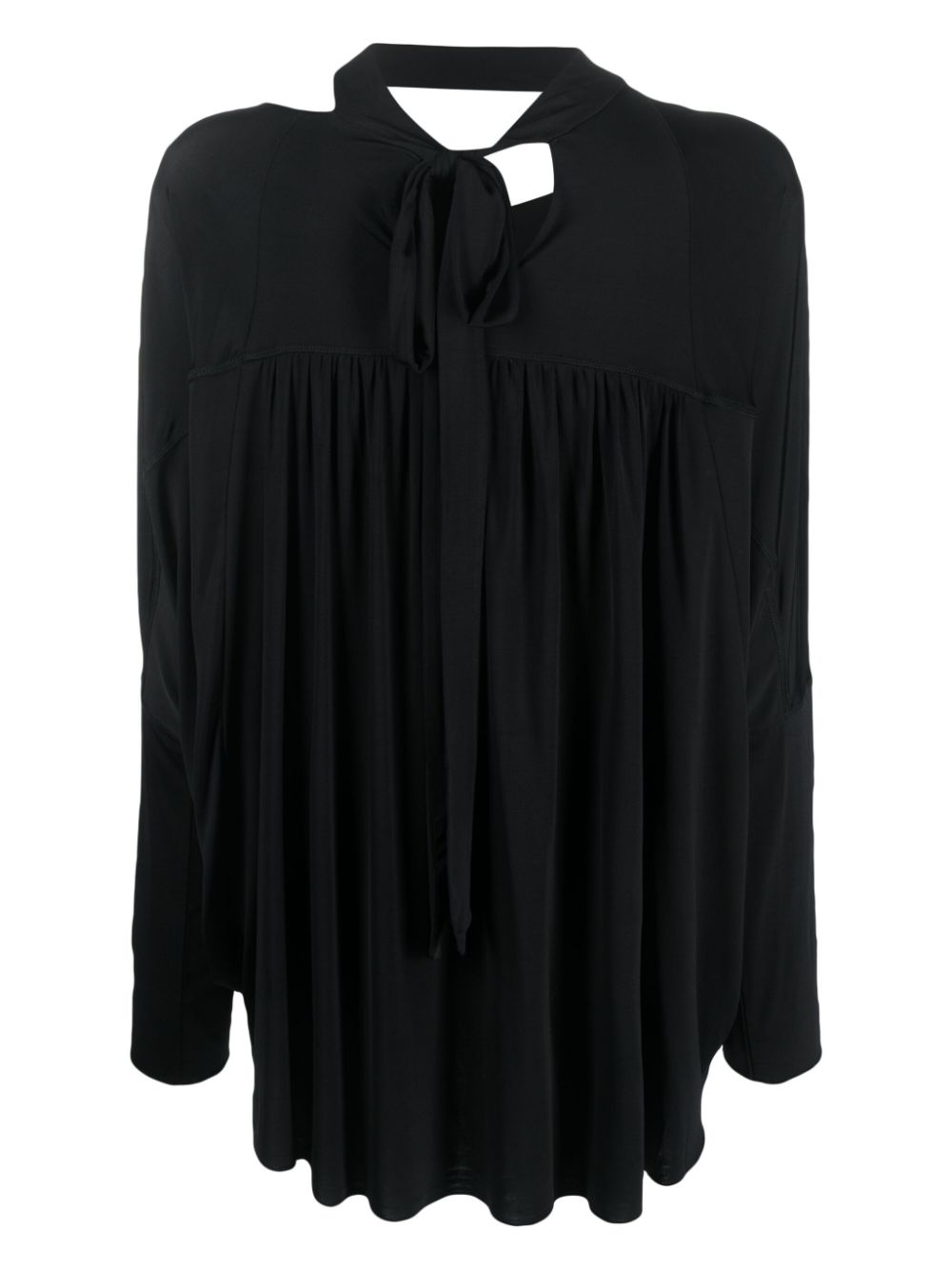 Bimba y Lola Blouse met striksluiting - Zwart