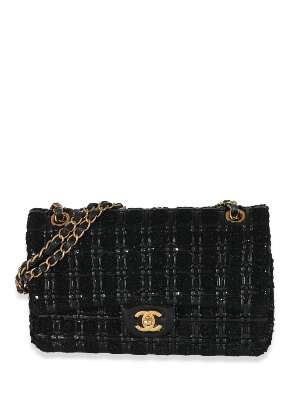 CHANEL Pre-Owned Tweed Double Flap Shoulder Bag - Farfetch
