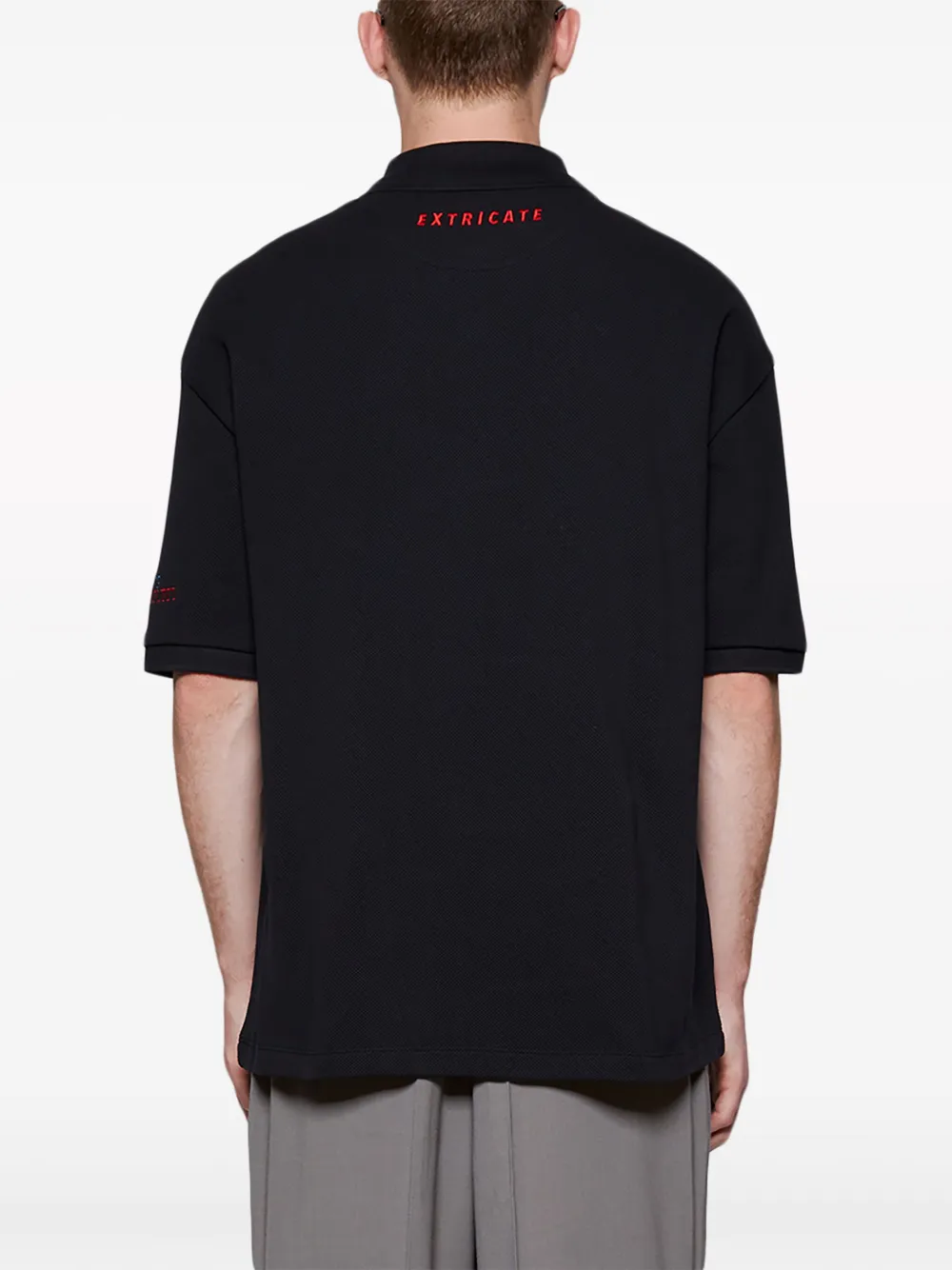 Shop Fred Perry Logo-embroidered Cotton Polo Shirt In Black