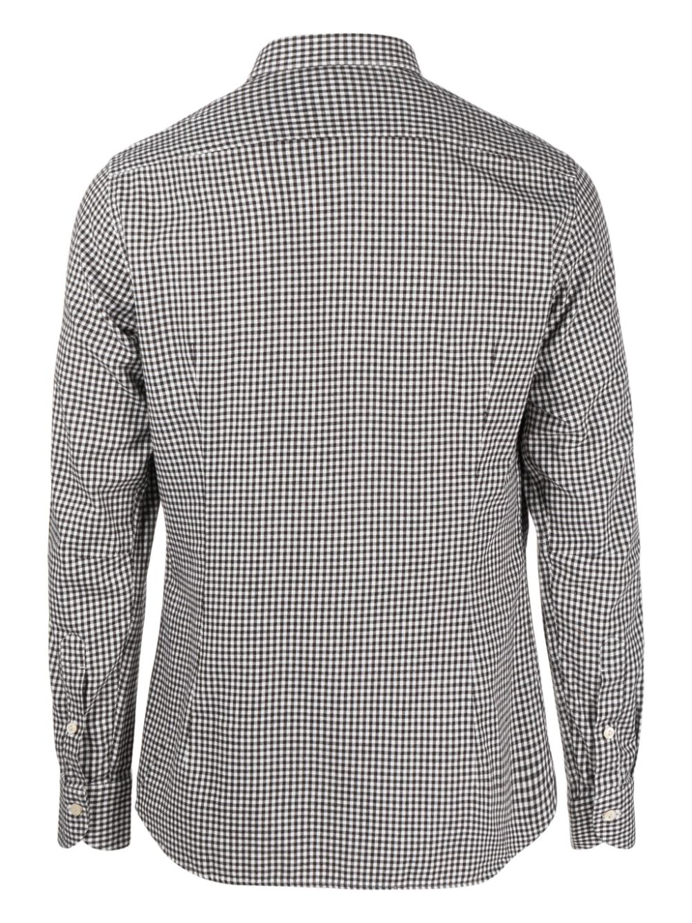 Tintoria Mattei gingham-check cotton shirt - Zwart