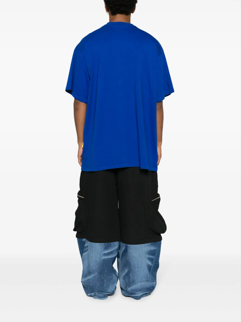 BARROW Katoenen T-shirt met logoprint Blauw