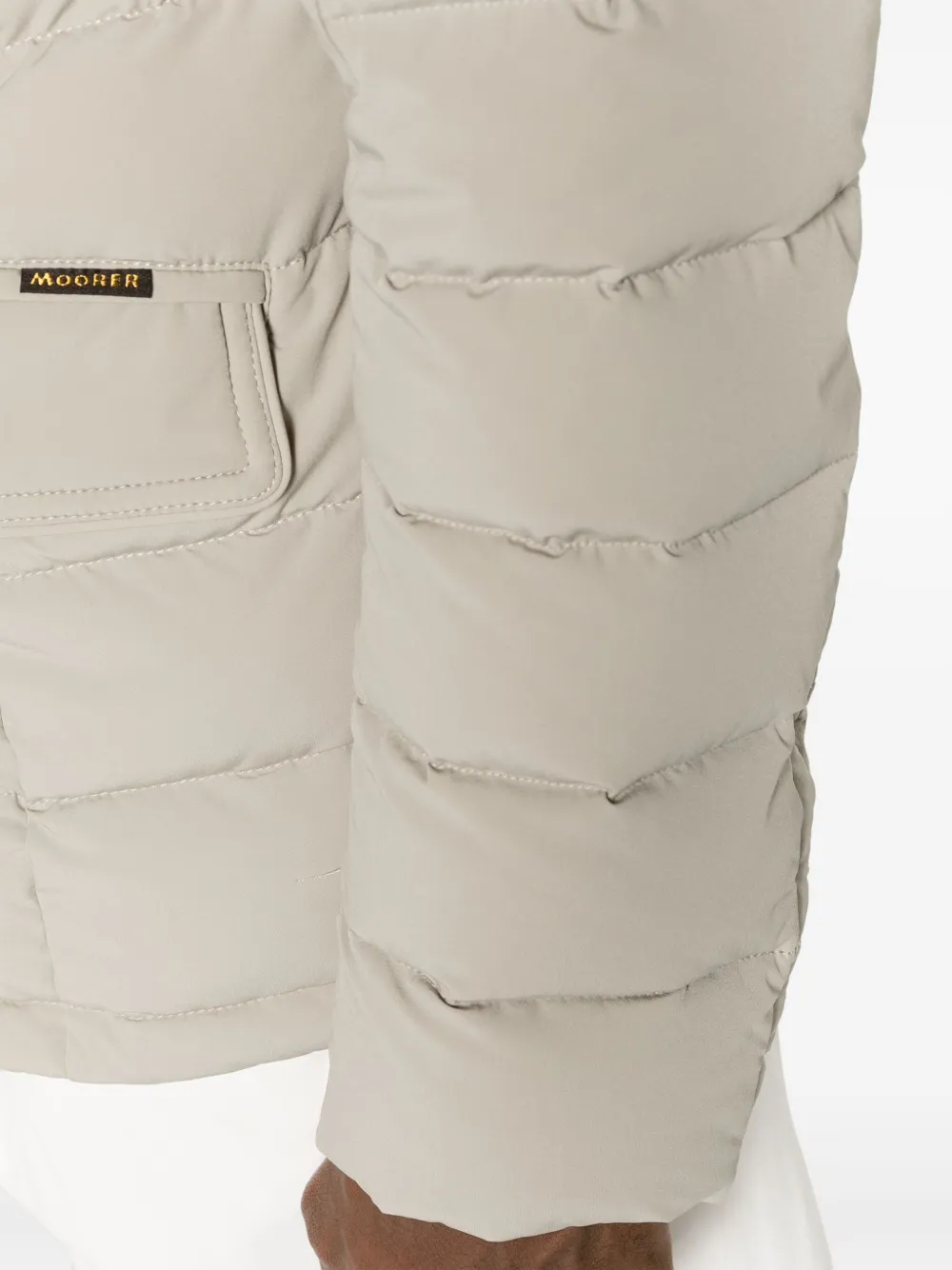 Moorer Donsjack met capuchon Beige