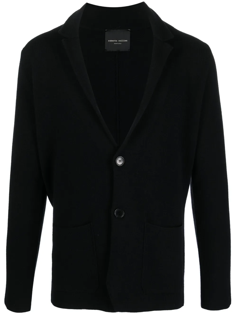 Roberto Collina Blazer met enkele rij knopen 09 BLACK