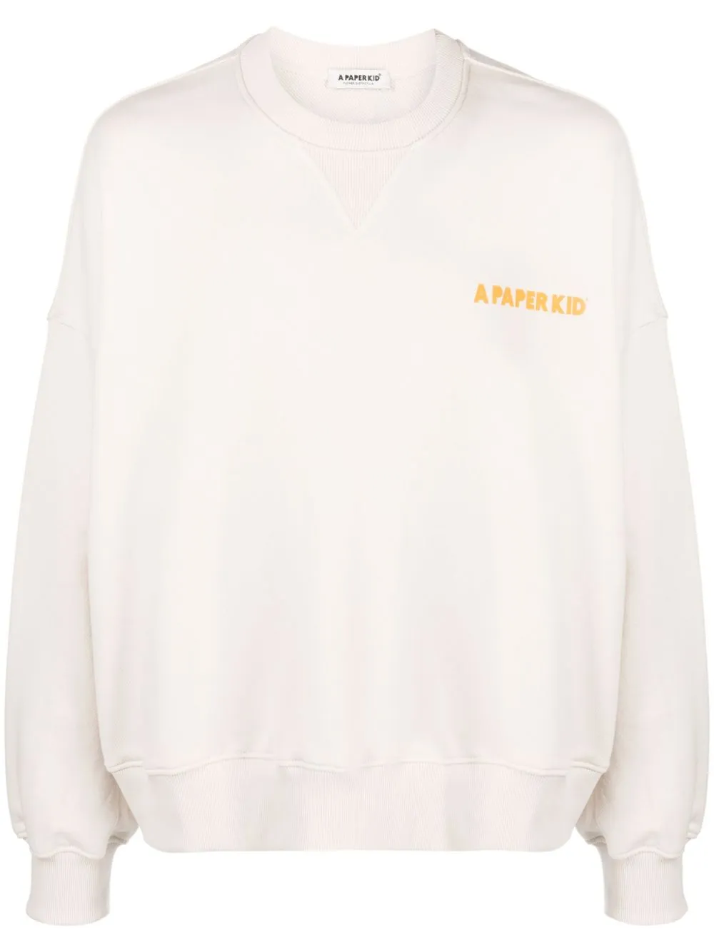 Shop A Paper Kid Logo-print Cotton Sweatshirt In Neutrals