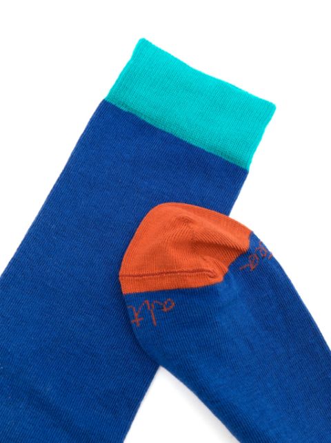 logo-intarsia colour-block socks