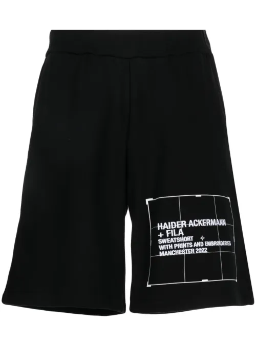 Short de sport en coton à logo brodé - Haider Ackermann - Modalova