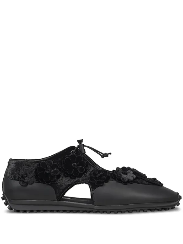 Shay floral appliqu ballerina shoes