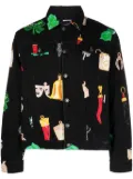 Sky High Farm graphic-print denim jacket - Black
