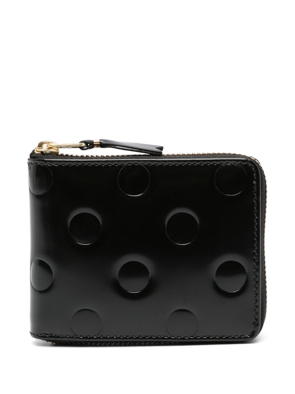 Comme Des Garçons Debossed-detail Leather Wallet In Black