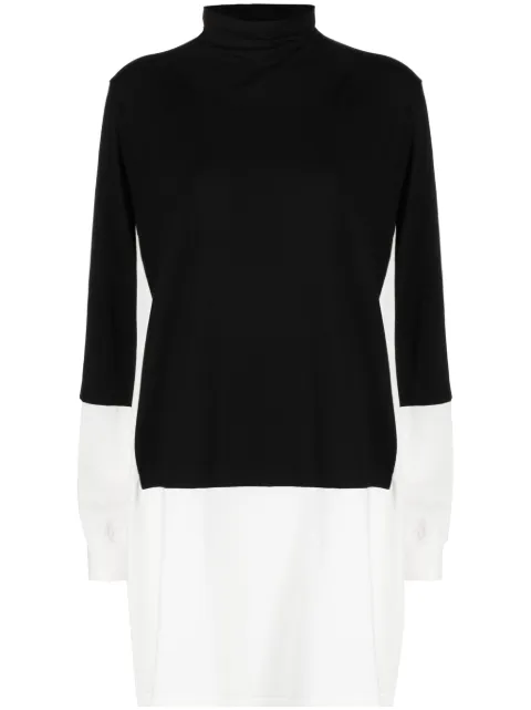 MM6 Maison Margiela logo-print layered shirt dress