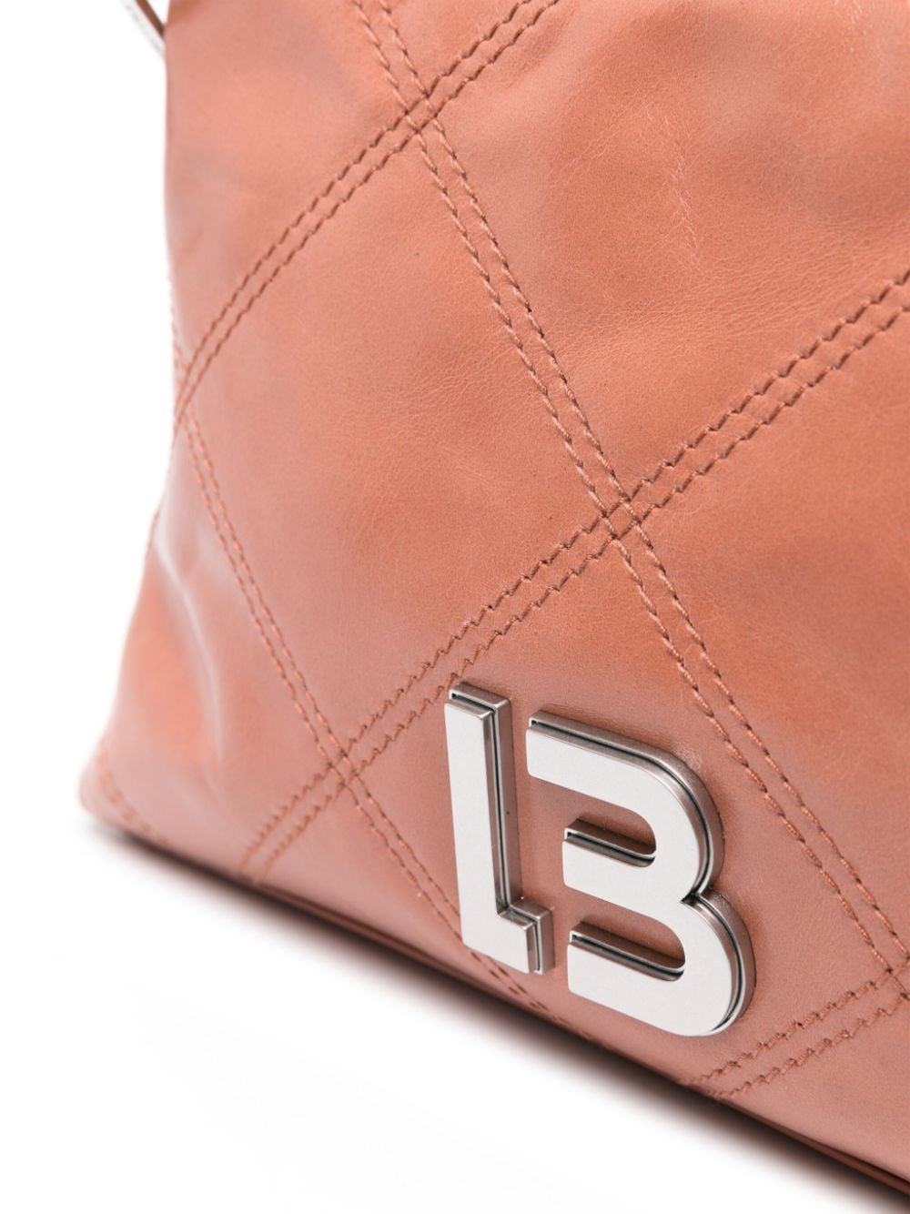 Shop Bimba Y Lola Small Trapezium Leather Shoulder Bag In Pink