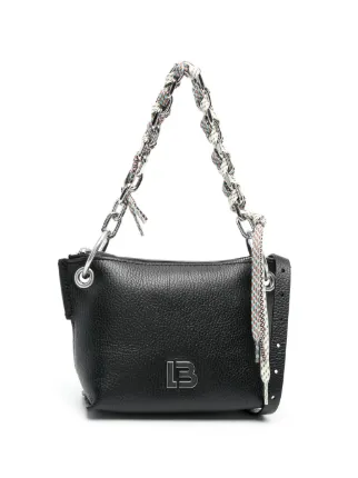 Sac Bandoulière Bimba Y Lola En Cuir Véritable Noir - Style Bowling, Occasion En Excellent état