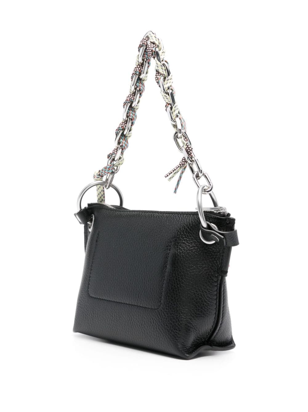 Shop Bimba Y Lola Small Trapezium Leather Crossbody Bag In Black