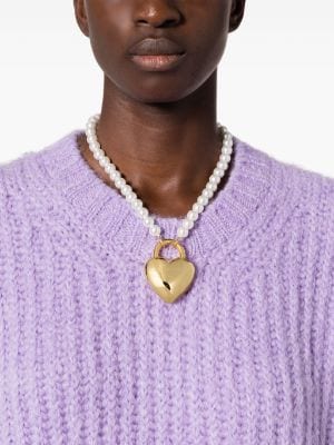 Louis Vuitton Purple Monogram Heart Pendant Necklace