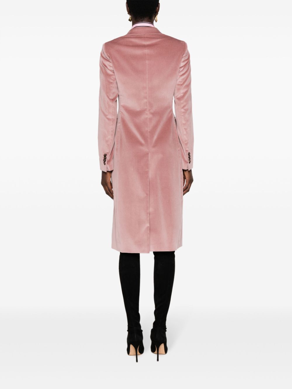 Pink velvet hotsell trench coat