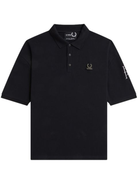 Raf Simons X Fred Perry Camisa polo com placa de logo