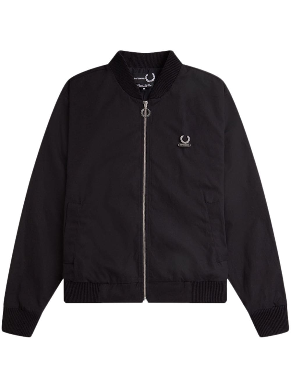 Fred Perry X Raf Simons Printed Bomber Jacket In Black