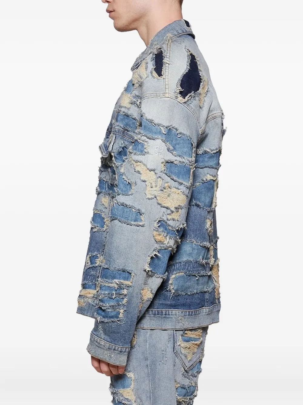 Givenchy Denim jack met rits Blauw