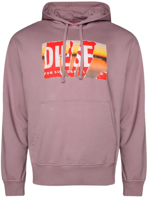 Diesel S-Macs logo印花连帽衫