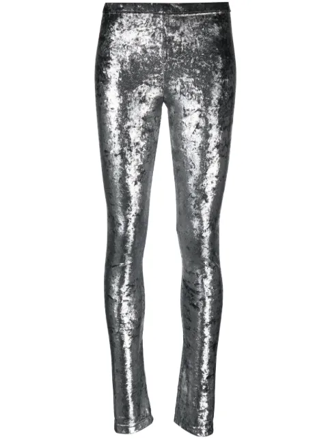 Junya Watanabe metallic-effect high-waist leggings