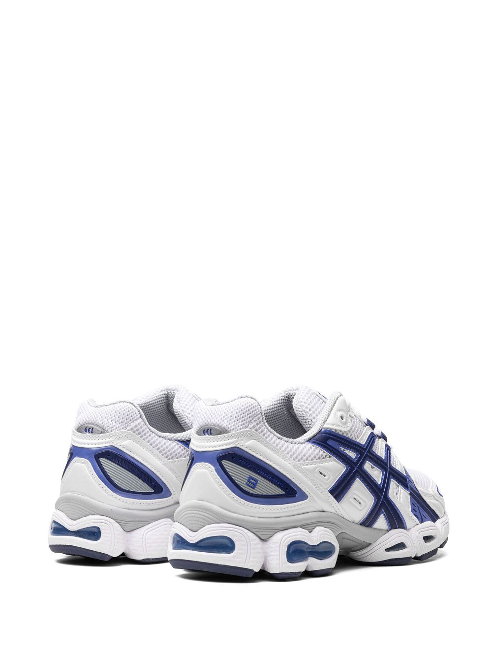 Shop Asics Gel-nimbus 9 "white/indigo Blue" Sneakers