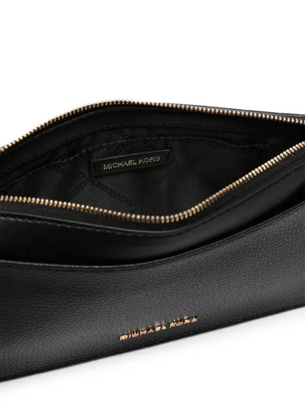 Michael Michael Kors logo lettering leather crossbody bag women Calf Leather One Size Black