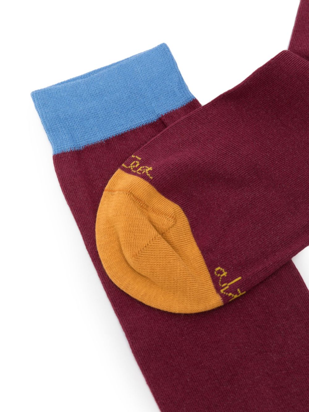 Altea logo-intarsia colour-block socks - Rood