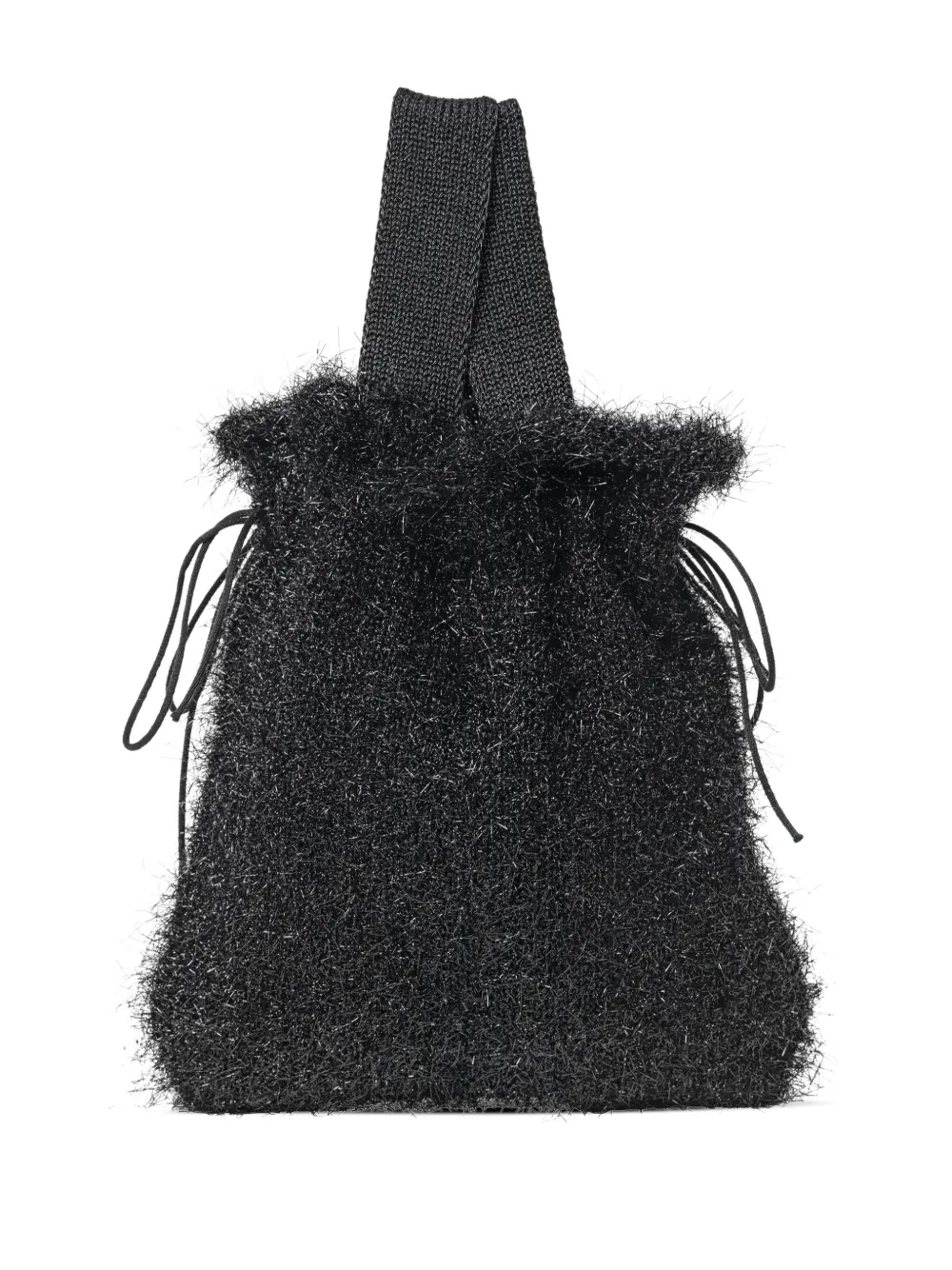 Cecilie Bahnsen Ute Metallic-knit Bucket Bag In Black | ModeSens