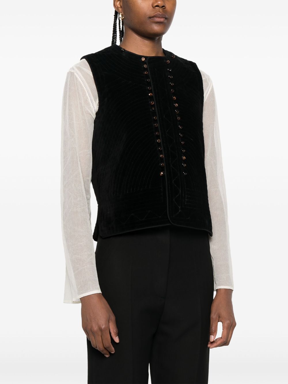 BODE Velvet Falmouth geometric-pattern Vest - Farfetch