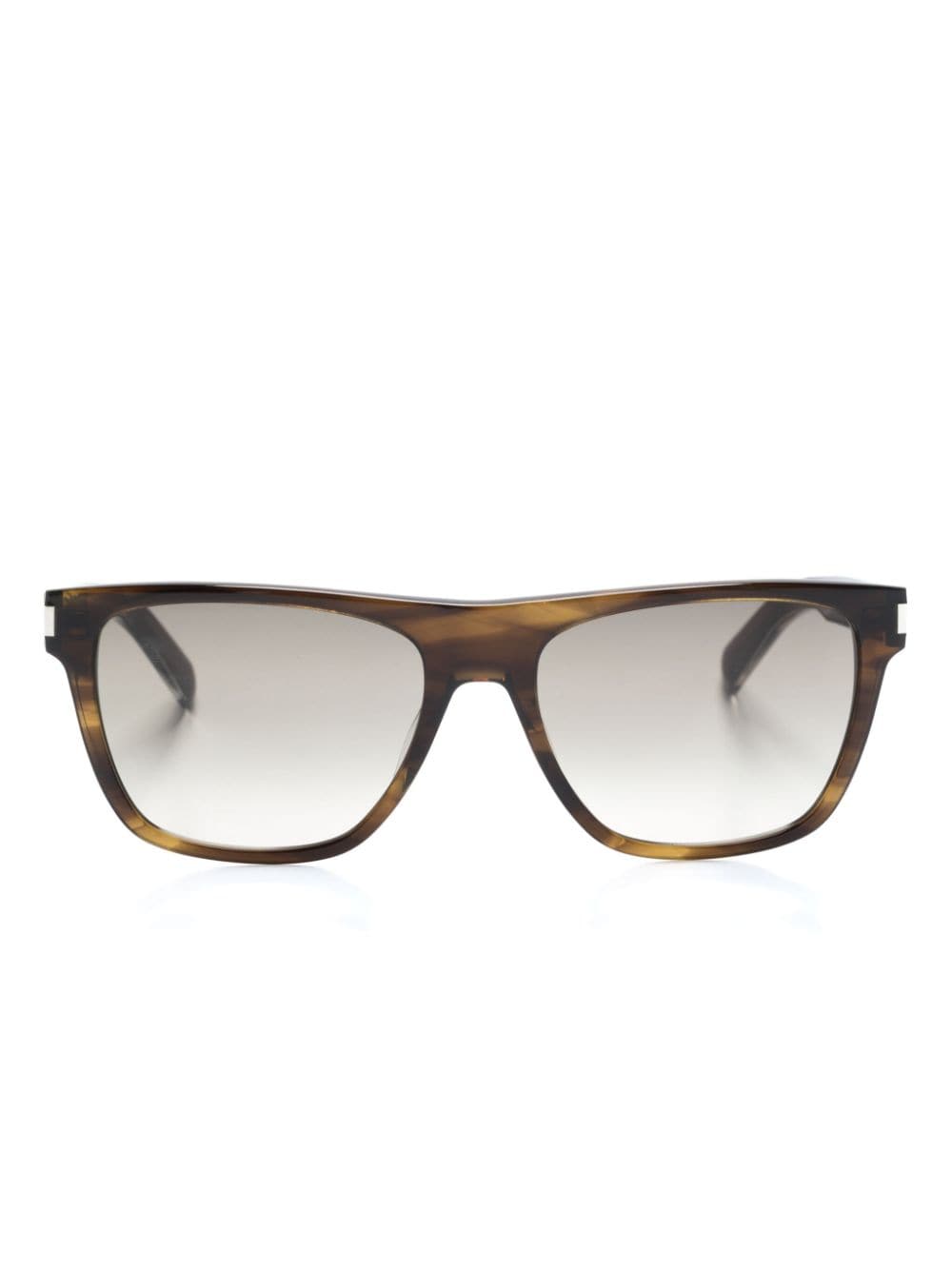 Saint Laurent Sl 402 Square-frame Sunglasses In Braun