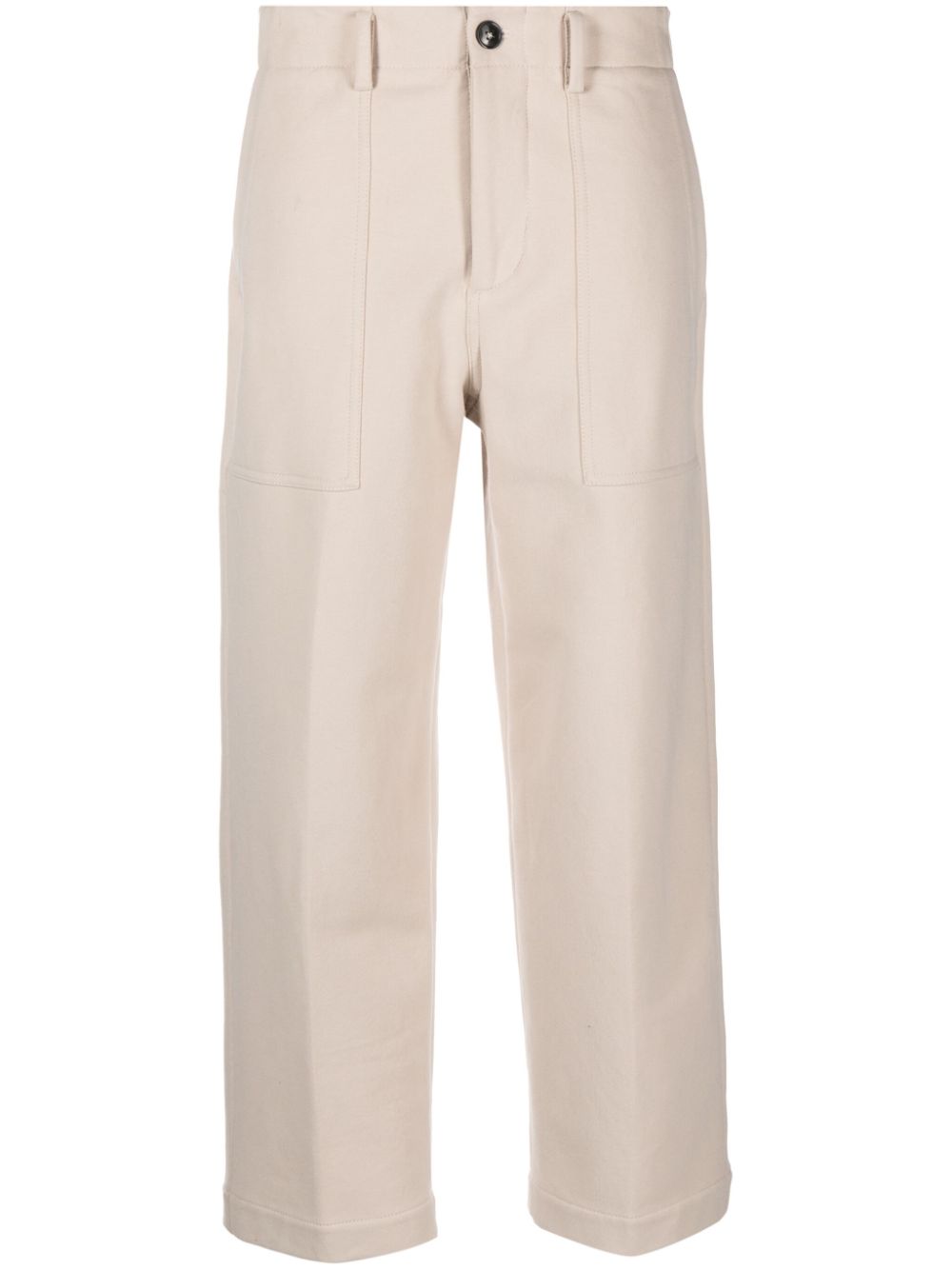 cropped cotton trousers