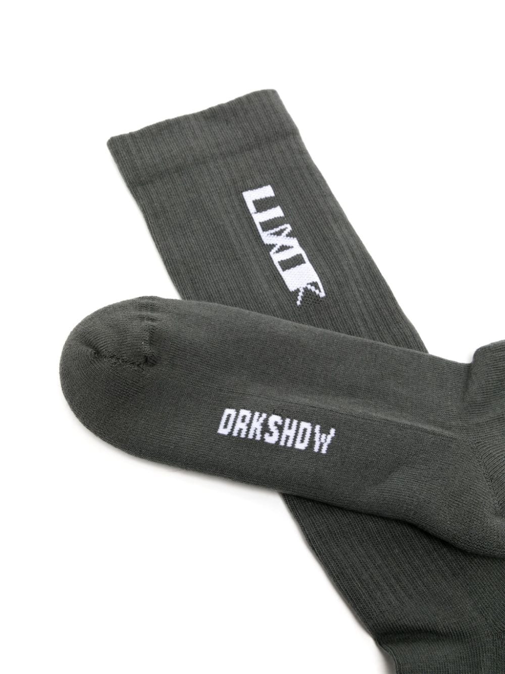Rick Owens DRKSHDW Sokken met intarsia logo Grijs