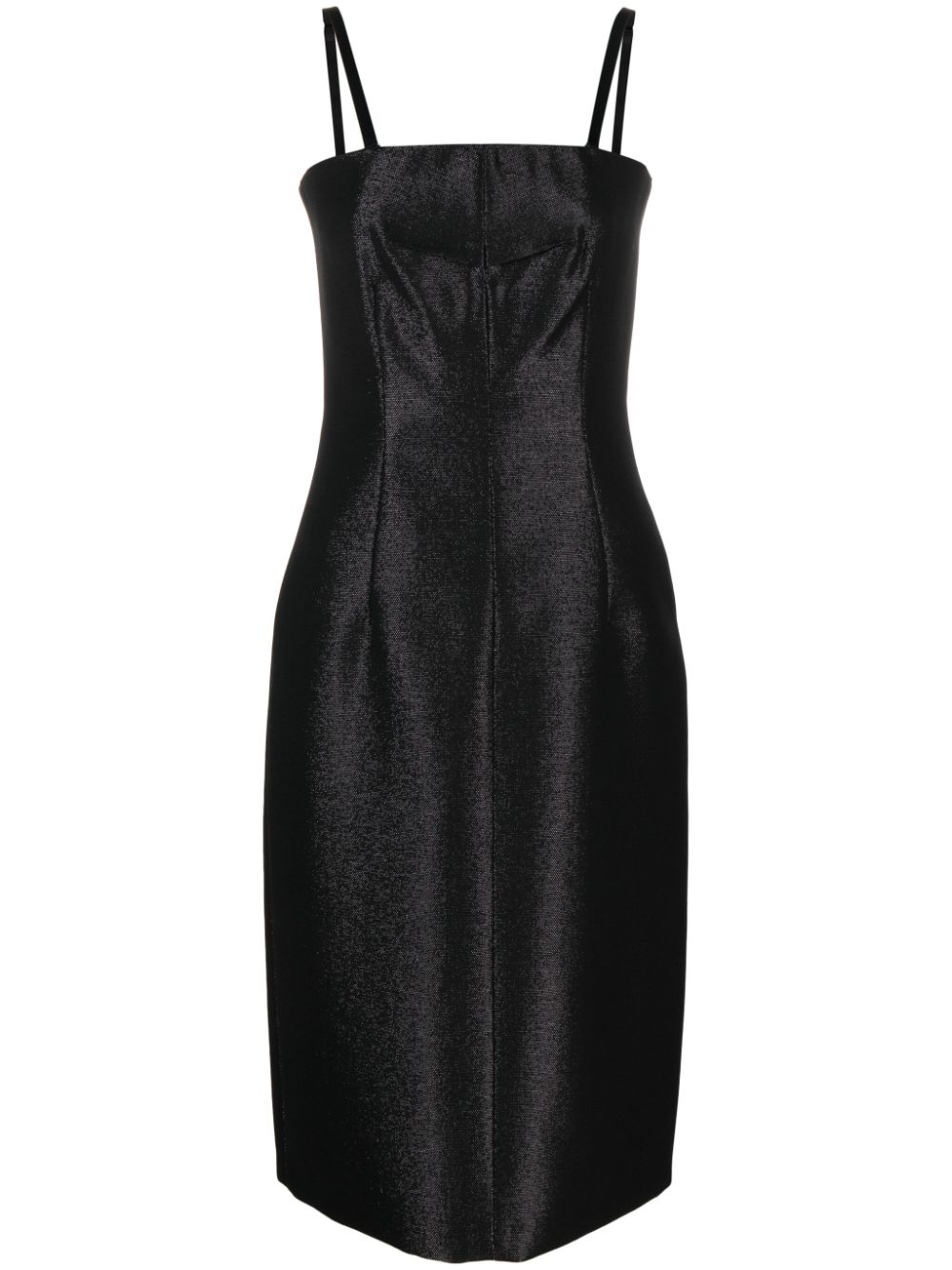 Sportmax Bustier-style Metallic-effect Dress In Black