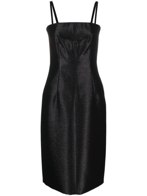 Sportmax bustier-style metallic-effect dress