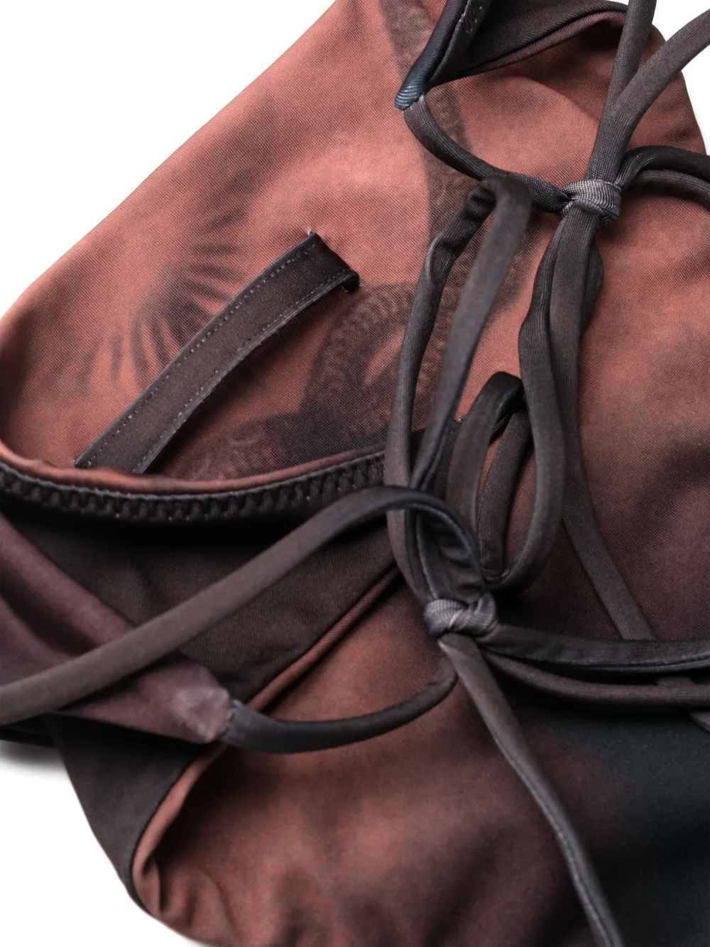 Jean Paul Gaultier Tattoo-print Bikini Bottoms In Brown