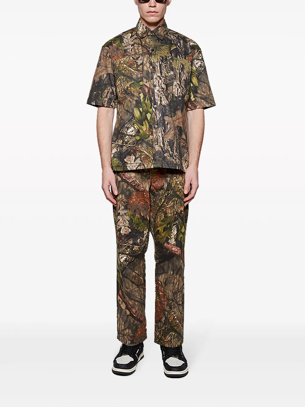 Local Authority Chino met camouflageprint - Groen